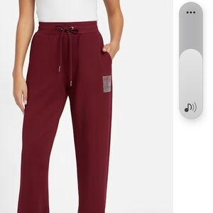 Guess Deep Red Joggers with Drawstring